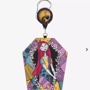 Disney The Nightmare Before Christmas Sally Pattern Coffin Retractable Lanyard -